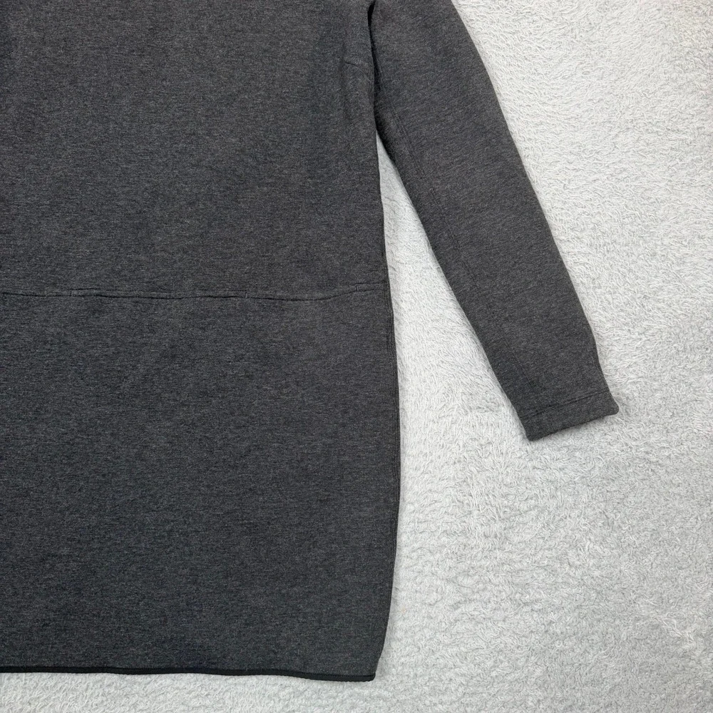 Lululemon Athletica Gray Mock Neck Long Sleeve Dress Back Seam Size 4 Heathered